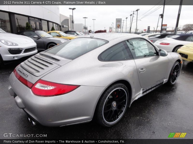 Platinum Silver Metallic / Black 2012 Porsche 911 Carrera 4 GTS Coupe