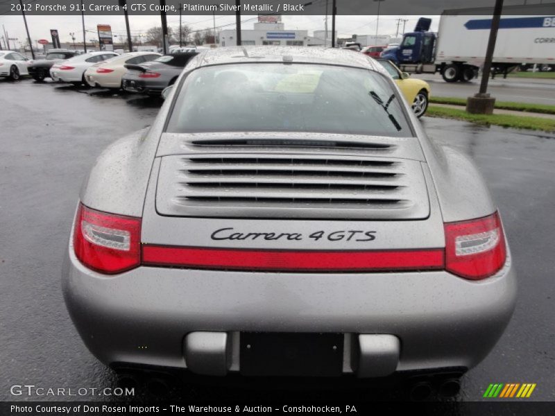 Platinum Silver Metallic / Black 2012 Porsche 911 Carrera 4 GTS Coupe