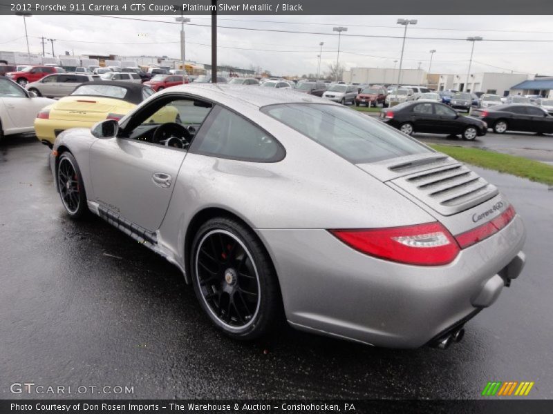 Platinum Silver Metallic / Black 2012 Porsche 911 Carrera 4 GTS Coupe