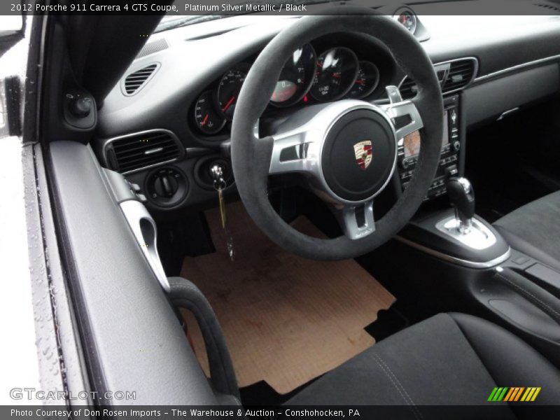Platinum Silver Metallic / Black 2012 Porsche 911 Carrera 4 GTS Coupe