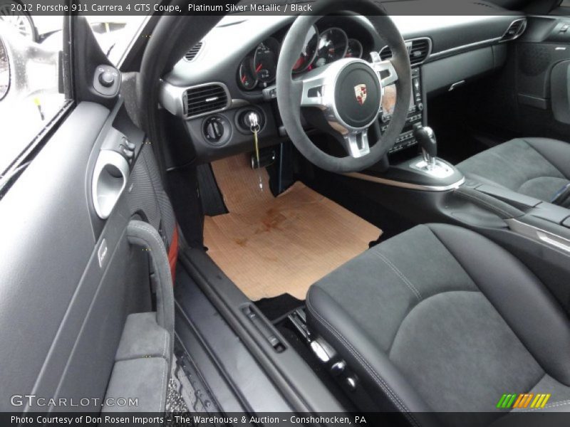 Platinum Silver Metallic / Black 2012 Porsche 911 Carrera 4 GTS Coupe