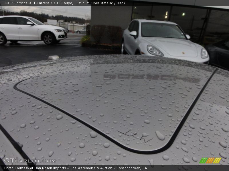 Platinum Silver Metallic / Black 2012 Porsche 911 Carrera 4 GTS Coupe