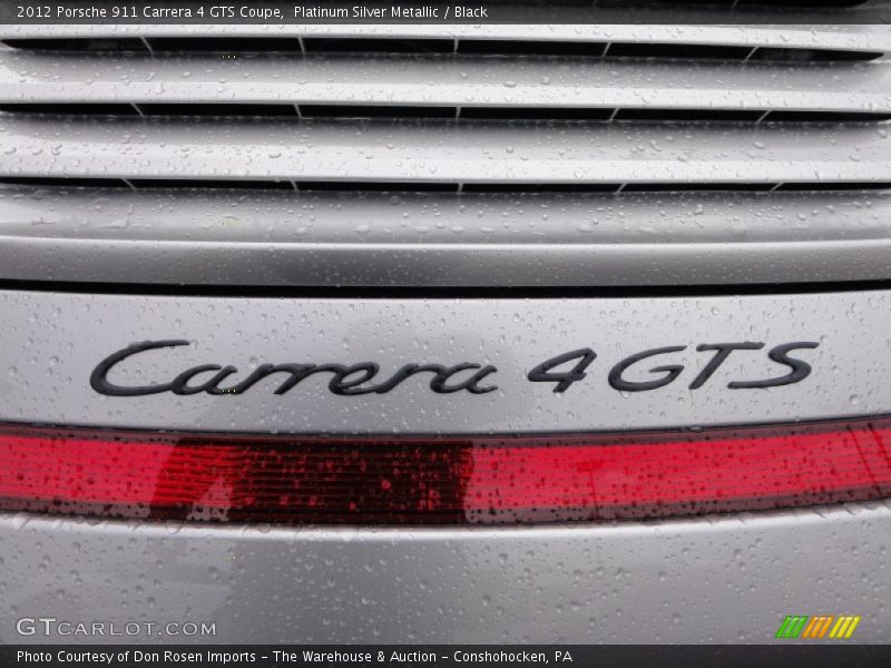Platinum Silver Metallic / Black 2012 Porsche 911 Carrera 4 GTS Coupe