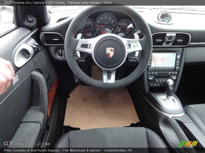 Black Alcantara Wrapped Steering Wheel - 2012 Porsche 911 Carrera 4 GTS Coupe