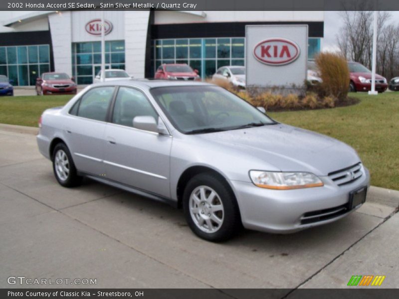 Satin Silver Metallic / Quartz Gray 2002 Honda Accord SE Sedan