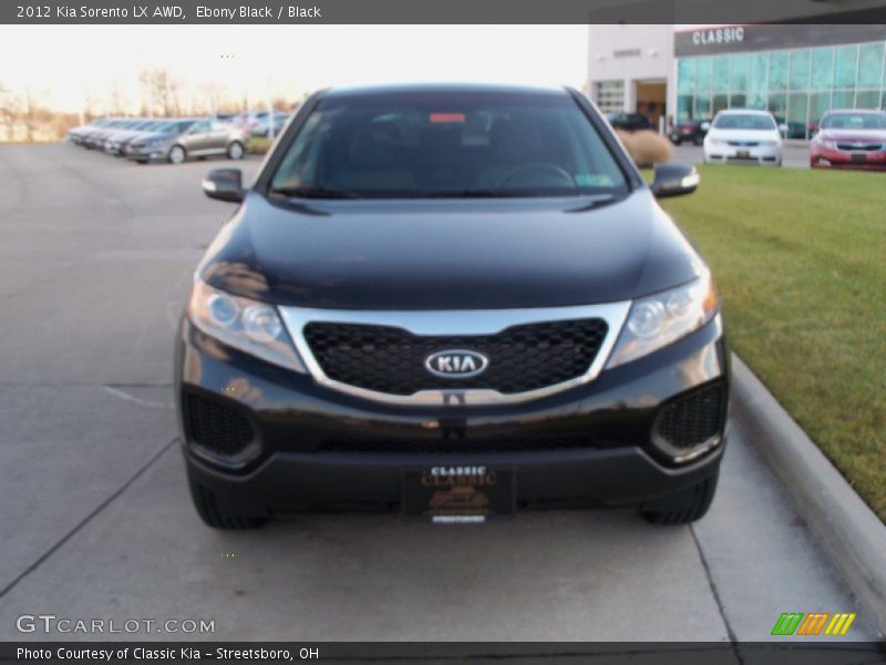 Ebony Black / Black 2012 Kia Sorento LX AWD