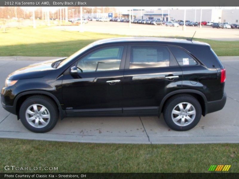 Ebony Black / Black 2012 Kia Sorento LX AWD