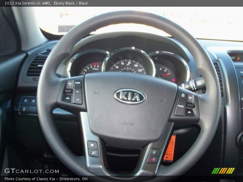 Ebony Black / Black 2012 Kia Sorento LX AWD