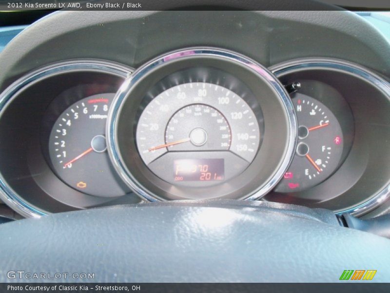 Ebony Black / Black 2012 Kia Sorento LX AWD