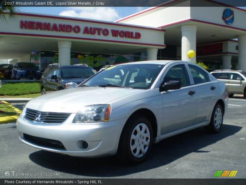 Liquid Silver Metallic / Gray 2007 Mitsubishi Galant DE