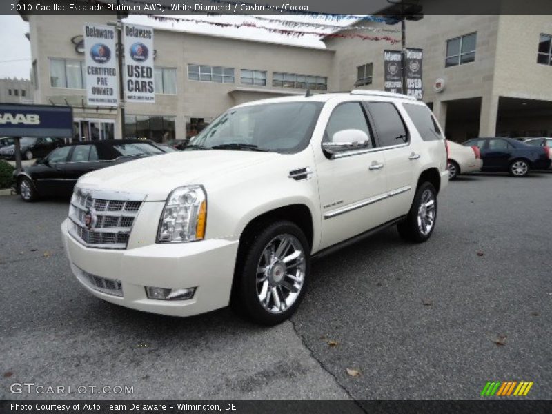White Diamond / Cashmere/Cocoa 2010 Cadillac Escalade Platinum AWD