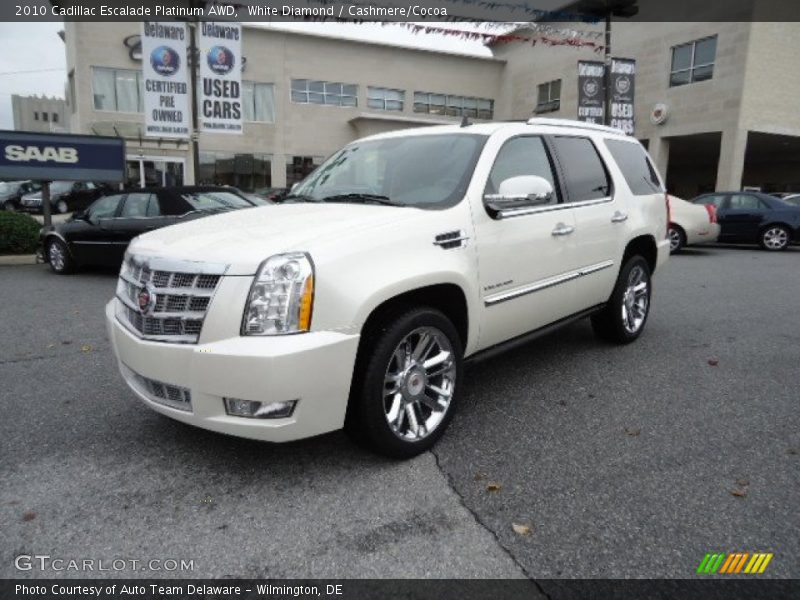 White Diamond / Cashmere/Cocoa 2010 Cadillac Escalade Platinum AWD