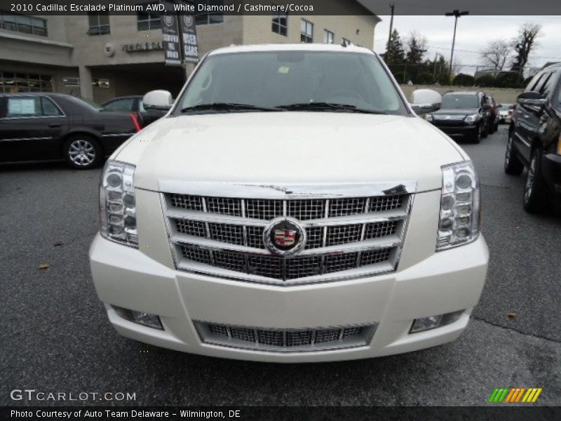 White Diamond / Cashmere/Cocoa 2010 Cadillac Escalade Platinum AWD