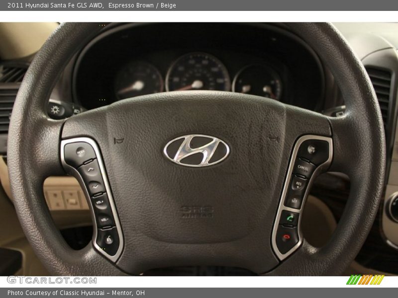 Espresso Brown / Beige 2011 Hyundai Santa Fe GLS AWD