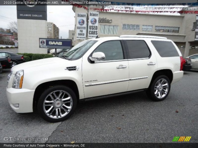 White Diamond / Cashmere/Cocoa 2010 Cadillac Escalade Platinum AWD
