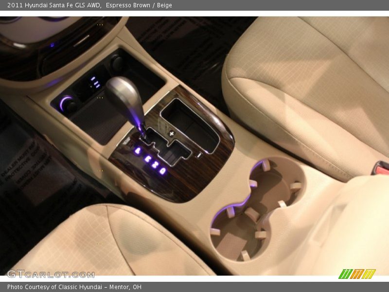 Espresso Brown / Beige 2011 Hyundai Santa Fe GLS AWD