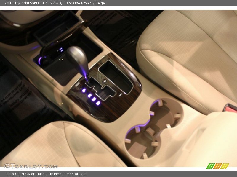 Espresso Brown / Beige 2011 Hyundai Santa Fe GLS AWD