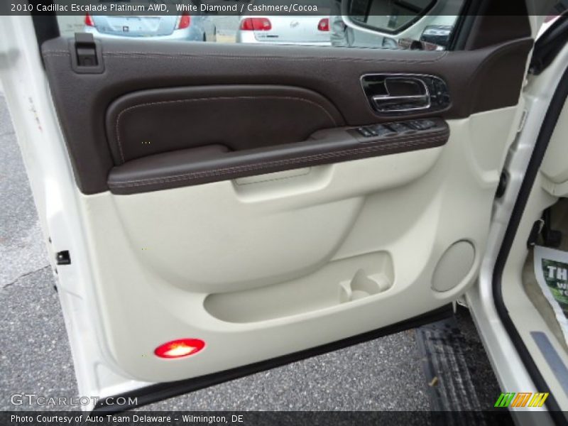 White Diamond / Cashmere/Cocoa 2010 Cadillac Escalade Platinum AWD