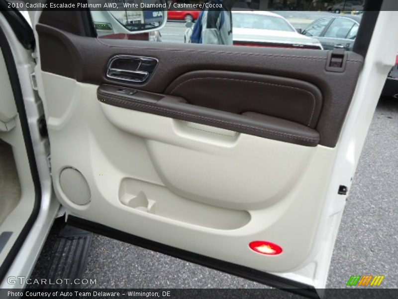 White Diamond / Cashmere/Cocoa 2010 Cadillac Escalade Platinum AWD
