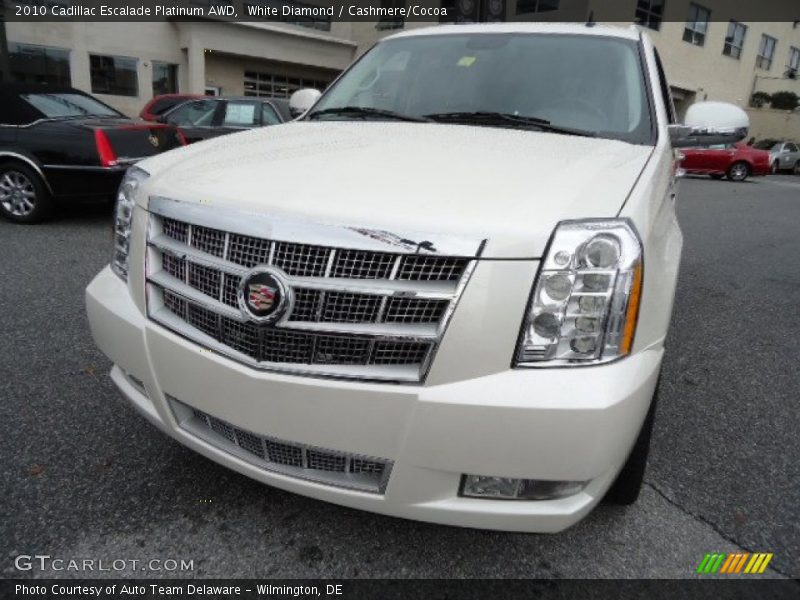White Diamond / Cashmere/Cocoa 2010 Cadillac Escalade Platinum AWD