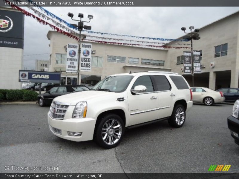 White Diamond / Cashmere/Cocoa 2010 Cadillac Escalade Platinum AWD