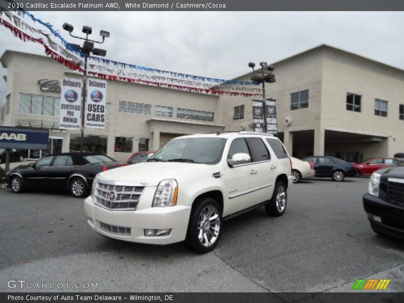 White Diamond / Cashmere/Cocoa 2010 Cadillac Escalade Platinum AWD