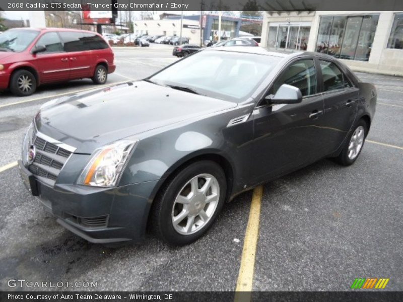 Thunder Gray Chromaflair / Ebony 2008 Cadillac CTS Sedan