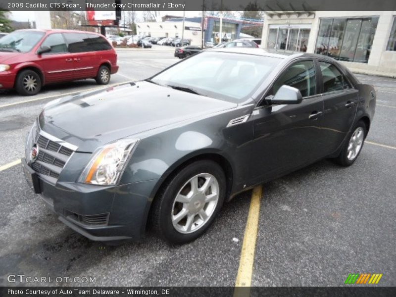 Thunder Gray Chromaflair / Ebony 2008 Cadillac CTS Sedan