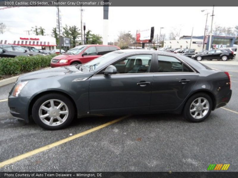 Thunder Gray Chromaflair / Ebony 2008 Cadillac CTS Sedan