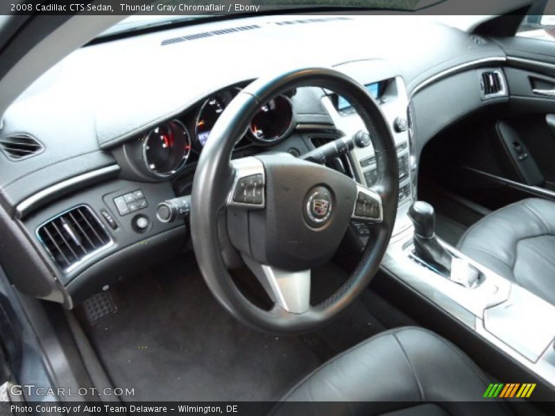 Thunder Gray Chromaflair / Ebony 2008 Cadillac CTS Sedan