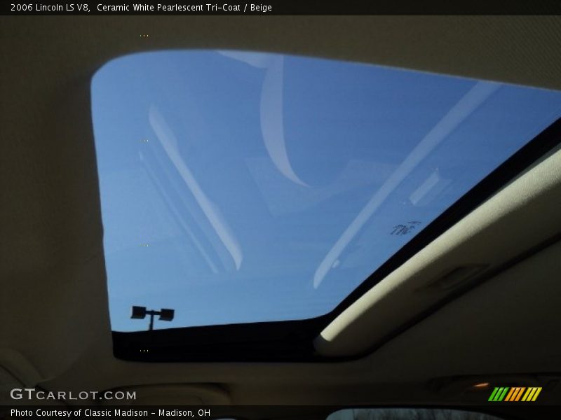 Ceramic White Pearlescent Tri-Coat / Beige 2006 Lincoln LS V8