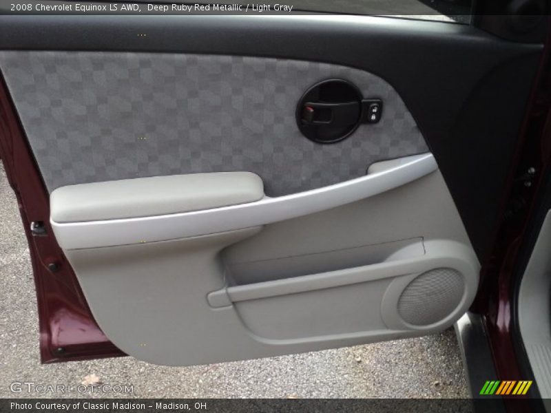 Deep Ruby Red Metallic / Light Gray 2008 Chevrolet Equinox LS AWD