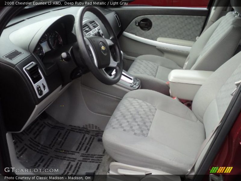 Deep Ruby Red Metallic / Light Gray 2008 Chevrolet Equinox LS AWD