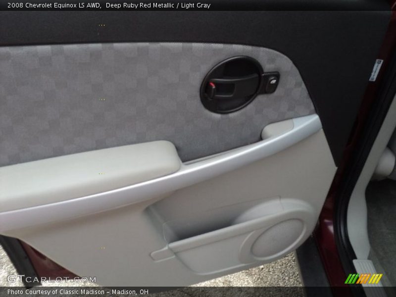 Deep Ruby Red Metallic / Light Gray 2008 Chevrolet Equinox LS AWD