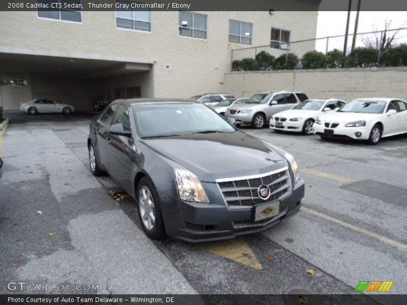 Thunder Gray Chromaflair / Ebony 2008 Cadillac CTS Sedan