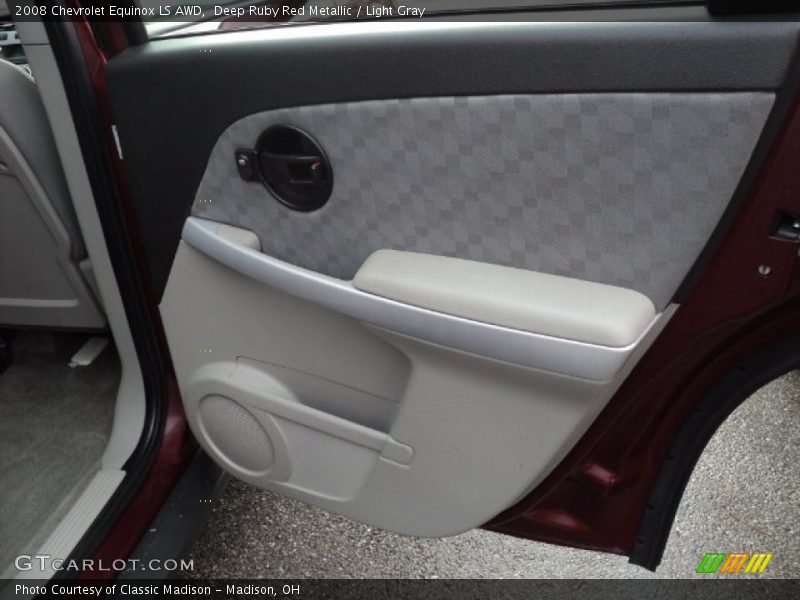 Deep Ruby Red Metallic / Light Gray 2008 Chevrolet Equinox LS AWD