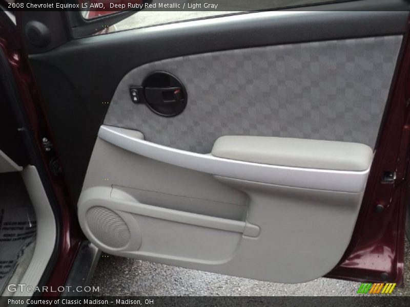 Deep Ruby Red Metallic / Light Gray 2008 Chevrolet Equinox LS AWD