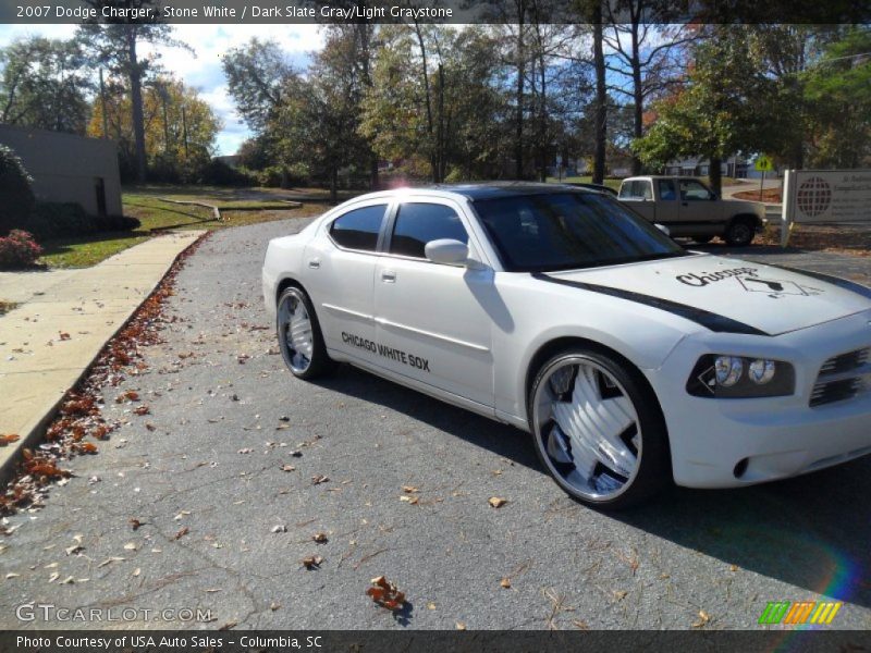 Stone White / Dark Slate Gray/Light Graystone 2007 Dodge Charger