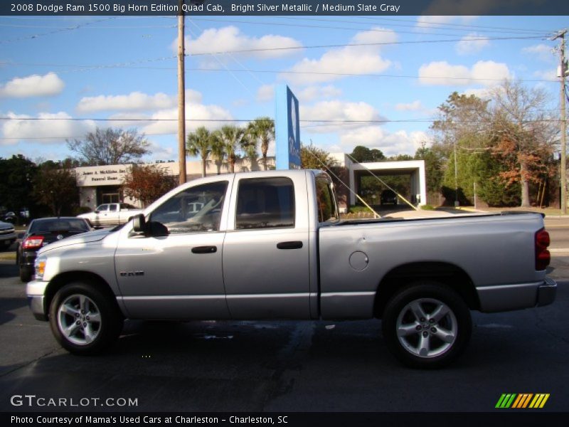 Bright Silver Metallic / Medium Slate Gray 2008 Dodge Ram 1500 Big Horn Edition Quad Cab