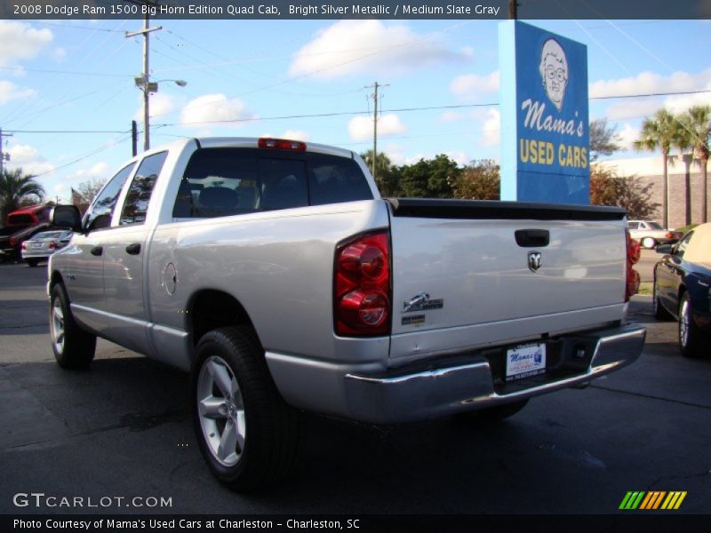 Bright Silver Metallic / Medium Slate Gray 2008 Dodge Ram 1500 Big Horn Edition Quad Cab