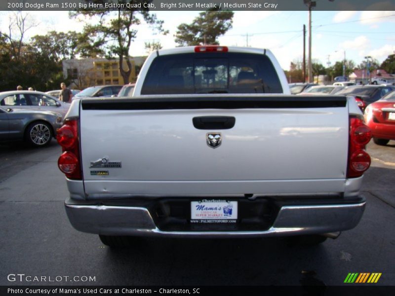 Bright Silver Metallic / Medium Slate Gray 2008 Dodge Ram 1500 Big Horn Edition Quad Cab