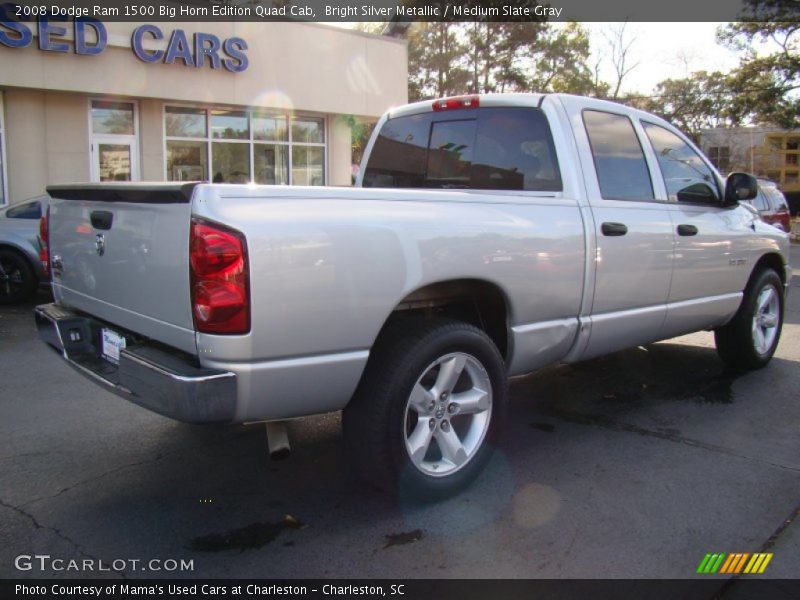 Bright Silver Metallic / Medium Slate Gray 2008 Dodge Ram 1500 Big Horn Edition Quad Cab