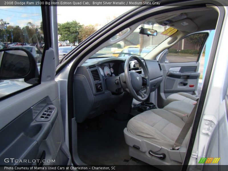 Bright Silver Metallic / Medium Slate Gray 2008 Dodge Ram 1500 Big Horn Edition Quad Cab