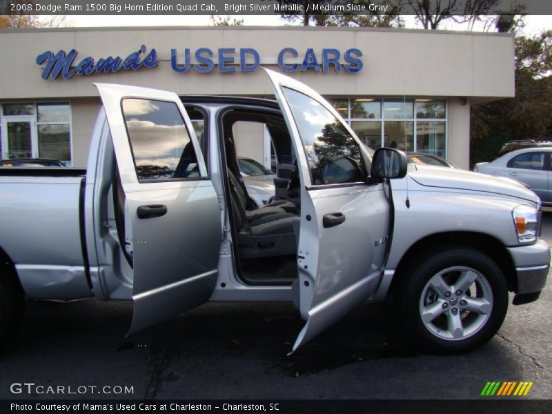 Bright Silver Metallic / Medium Slate Gray 2008 Dodge Ram 1500 Big Horn Edition Quad Cab