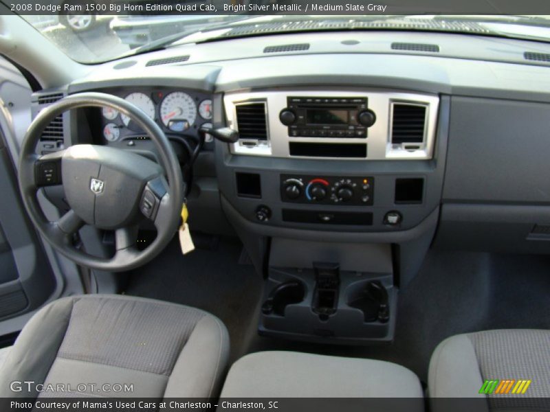 Bright Silver Metallic / Medium Slate Gray 2008 Dodge Ram 1500 Big Horn Edition Quad Cab