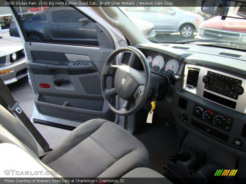Bright Silver Metallic / Medium Slate Gray 2008 Dodge Ram 1500 Big Horn Edition Quad Cab
