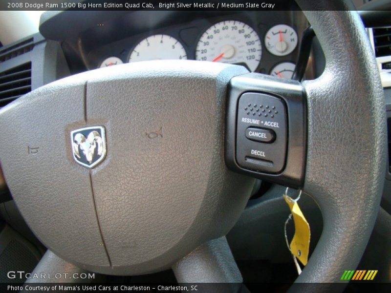 Bright Silver Metallic / Medium Slate Gray 2008 Dodge Ram 1500 Big Horn Edition Quad Cab