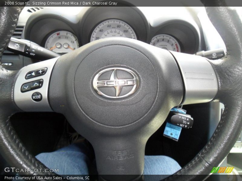 Sizzling Crimson Red Mica / Dark Charcoal Gray 2008 Scion tC