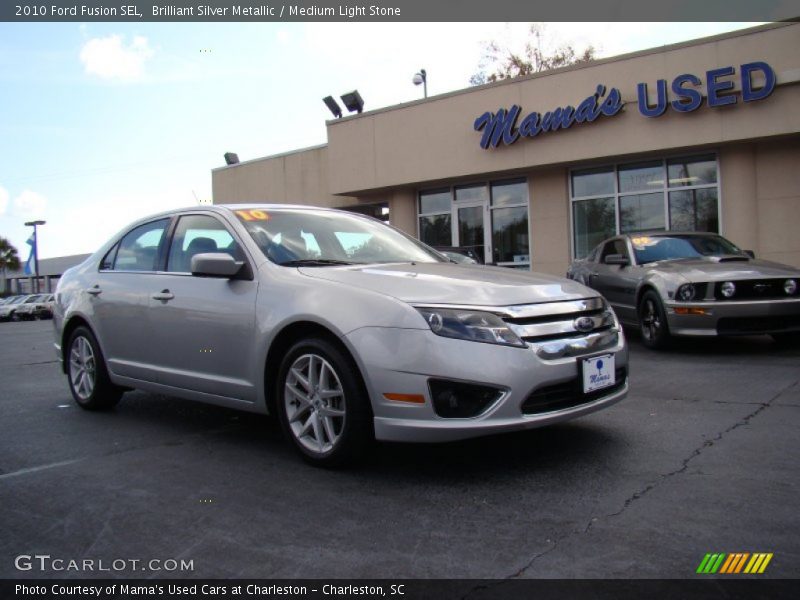 Brilliant Silver Metallic / Medium Light Stone 2010 Ford Fusion SEL