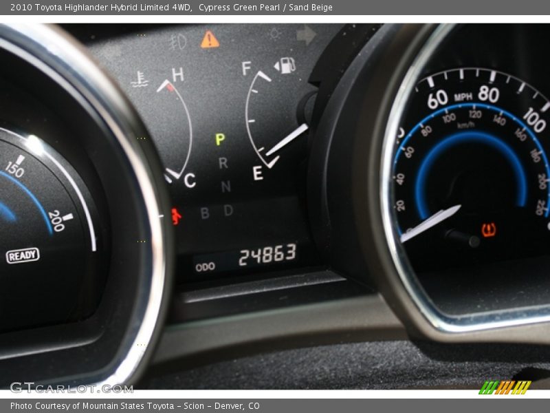 Cypress Green Pearl / Sand Beige 2010 Toyota Highlander Hybrid Limited 4WD